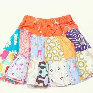 Patchwork Skirt Handmade Colorful